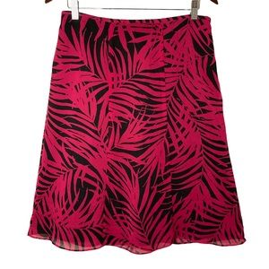 Le Suit | 'The Hamptons' Tropical Chiffon Midi Skirt 6P